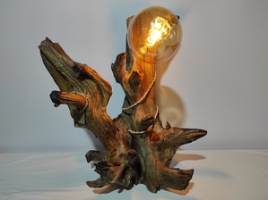 Lámpara  tronco quemado